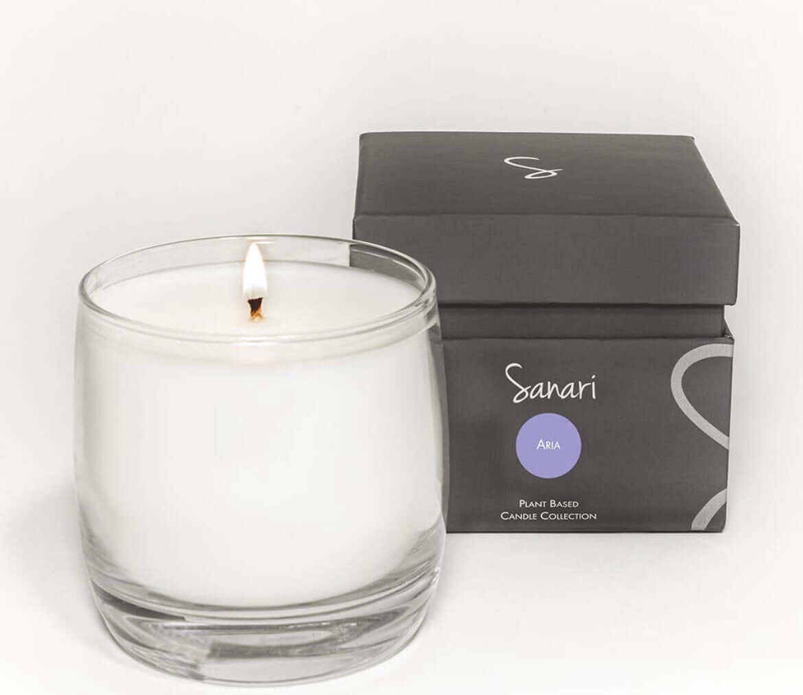 Lavender scented candle in box